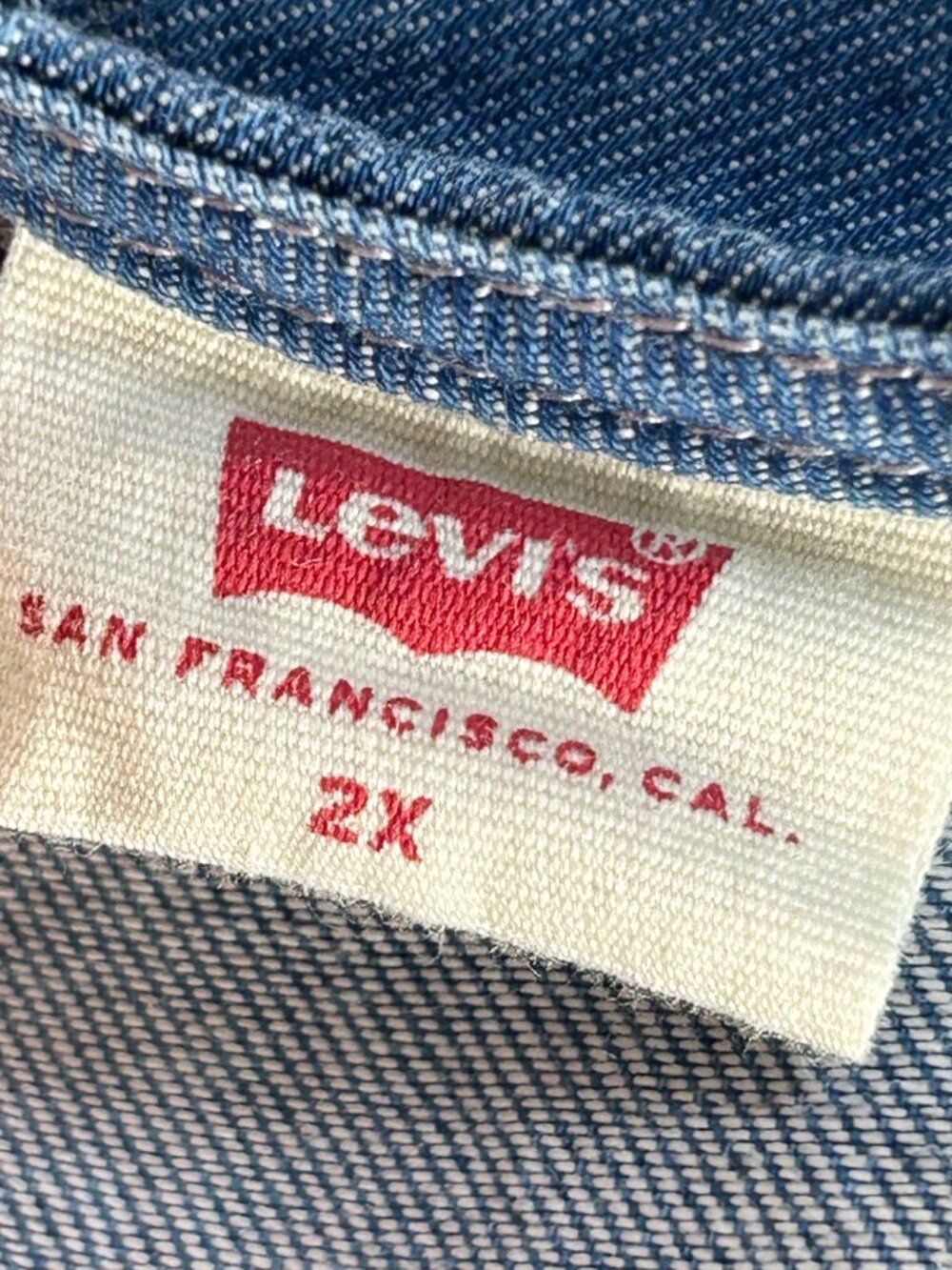 NEW Levis Blue Denim Short Sleeve Dress 2X Western Mini Flutter Sleeve Stretch - Picture 3 of 13